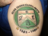 Tattoo - Tatuaje - tatuagem - Tatuaje de la Barra: La Banda 100% Caballito • Club: Ferro Carril Oeste