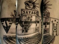 Tattoo - Tatuaje - tatuagem - Tatuaje de la Barra: La Banda de la Estacion • Club: Racing de Montevideo