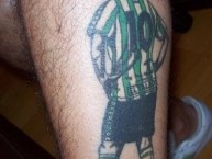 Tattoo - Tatuaje - tatuagem - "Garrafa Sánchez" Tatuaje de la Barra: La Banda del Sur • Club: Banfield