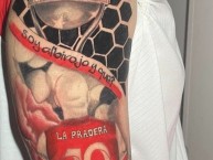 Tattoo - Tatuaje - tatuagem - Tatuaje de la Barra: La Guardia Albi Roja Sur • Club: Independiente Santa Fe • País: Colombia