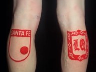 Tattoo - Tatuaje - tatuagem - Tatuaje de la Barra: La Guardia Albi Roja Sur • Club: Independiente Santa Fe