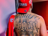 Tattoo - Tatuaje - tatuagem - "SANTA FE DE BOGOTÁ." Tatuaje de la Barra: La Guardia Albi Roja Sur &bull; Club: Independiente Santa Fe &bull; País: Colombia