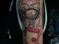 Tattoo - Tatuaje - tatuagem - Tatuaje de la Barra: La Guardia Albi Roja Sur &bull; Club: Independiente Santa Fe &bull; País: Colombia