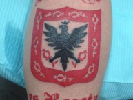 Tattoo - Tatuaje - tatuagem - Tatuaje de la Barra: La Guardia Albi Roja Sur • Club: Independiente Santa Fe