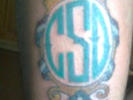 Tattoo - Tatuaje - tatuagem - Tatuaje de la Barra: La Guardia Puyutana &bull; Club: Sportivo Desamparados &bull; País: Argentina