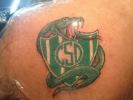 Tattoo - Tatuaje - tatuagem - Tatuaje de la Barra: La Guardia Puyutana &bull; Club: Sportivo Desamparados &bull; País: Argentina