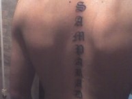 Tattoo - Tatuaje - tatuagem - Tatuaje de la Barra: La Guardia Puyutana &bull; Club: Sportivo Desamparados &bull; País: Argentina