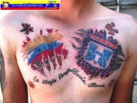 Tattoo - Tatuaje - tatuagem - Tatuaje de la Barra: La Mancha Ajedrezada • Club: Boyacá Chicó • País: Colombia