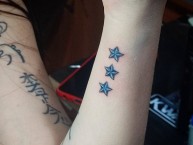 Tattoo - Tatuaje - tatuagem - "Detalle Estrellas Acereras" Tatuaje de la Barra: Los Acereros &bull; Club: Huachipato &bull; País: Chile