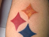 Tattoo - Tatuaje - tatuagem - "Asteroides Escudo Huachipato" Tatuaje de la Barra: Los Acereros &bull; Club: Huachipato &bull; País: Chile