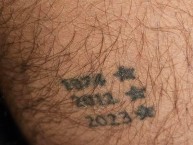 Tattoo - Tatuaje - tatuagem - "Años campeonatos ganados" Tatuaje de la Barra: Los Acereros &bull; Club: Huachipato &bull; País: Chile