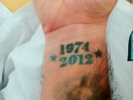 Tattoo - Tatuaje - tatuagem - "Años primeros 2 campeonatos ganados" Tatuaje de la Barra: Los Acereros &bull; Club: Huachipato &bull; País: Chile