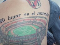 Tattoo - Tatuaje - tatuagem - "Monumental de Nuñes" Tatuaje de la Barra: Los Borrachos del Tablón • Club: River Plate • País: Argentina