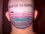 Tattoo - Tatuaje - tatuagem - "Todos de la cabeza" Tatuaje de la Barra: Los Borrachos del Tablón • Club: River Plate • País: Argentina