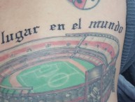 Tattoo - Tatuaje - tatuagem - "Estadio Monumental de Núñez" Tatuaje de la Barra: Los Borrachos del Tablón • Club: River Plate