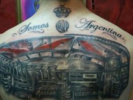 Tattoo - Tatuaje - tatuagem - "Estadio Monumental de Núñez" Tatuaje de la Barra: Los Borrachos del Tablón • Club: River Plate • País: Argentina