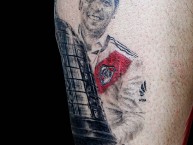 Tattoo - Tatuaje - tatuagem - "Tatuaje River Campeón Libertadores 2018 Marcelo Gallardo, hecho en Studio A Tattoos La Plata por Facundo Pereyra Ochi" Tatuaje de la Barra: Los Borrachos del Tablón • Club: River Plate • País: Argentina