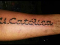 Tattoo - Tatuaje - tatuagem - Tatuaje de la Barra: Los Cruzados • Club: Universidad CatÃ³lica • País: Chile