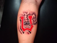 Tattoo - Tatuaje - tatuagem - "U" Tatuaje de la Barra: Los de Abajo &bull; Club: Universidad de Chile - La U &bull; País: Chile