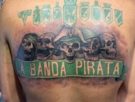 Tattoo - Tatuaje - tatuagem - "La banda pirata ðŸ’€" Tatuaje de la Barra: Los del Sur • Club: Atlético Nacional • País: Colombia