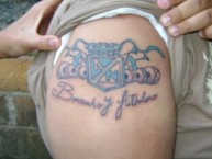 Tattoo - Tatuaje - tatuagem - "BORRACHO Y FUTBOLERO" Tatuaje de la Barra: Los del Sur • Club: Atlético Nacional • País: Colombia