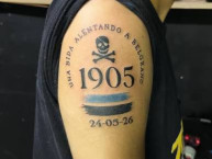 Tattoo - Tatuaje - tatuagem - Tatuaje de la Barra: Los Piratas Celestes de Alberdi &bull; Club: Belgrano