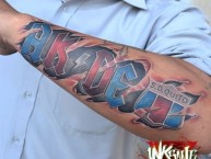 Tattoo - Tatuaje - tatuagem - "AlejanrQ" Tatuaje de la Barra: Mafia Azul Grana • Club: Deportivo Quito • País: Ecuador