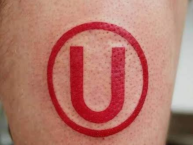 Tattoo - Tatuaje - tatuagem - Tatuaje de la Barra: Trinchera Norte • Club: Universitario de Deportes • País: Peru
