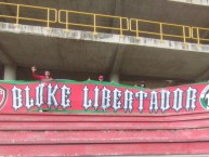 Trapo - Bandeira - Faixa - Telón - "Bloke Libertador" Trapo de la Barra: Aguante Sur Patriotas &bull; Club: Patriotas Boyacá &bull; País: Colombia