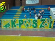 Trapo - Bandeira - Faixa - Telón - Trapo de la Barra: Alta Tensión Sur &bull; Club: Atlético Huila &bull; País: Colombia