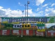 Trapo - Bandeira - Faixa - Telón - Trapo de la Barra: Artillería Verde Sur &bull; Club: Deportes Quindío &bull; País: Colombia