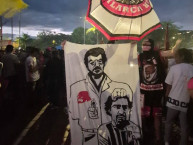 Trapo - Bandeira - Faixa - Telón - "Anti-nacional" Trapo de la Barra: Baron Rojo Sur &bull; Club: América de Cáli &bull; País: Colombia