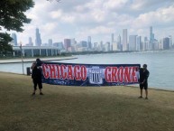Trapo - Bandeira - Faixa - Telón - "Chicago Grone banda del extranjero" Trapo de la Barra: Comando SVR • Club: Alianza Lima