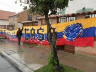 Trapo - Bandeira - Faixa - Telón - "Bogota es tu casa" Trapo de la Barra: Comandos Azules • Club: Millonarios • País: Colombia