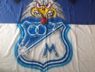 Trapo - Bandeira - Faixa - Telón - Trapo de la Barra: Comandos Azules • Club: Millonarios
