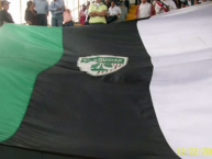 Trapo - Bandeira - Faixa - Telón - Trapo de la Barra: Distrito Asegurador • Club: La Equidad • País: Colombia
