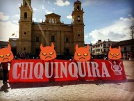 Trapo - Bandeira - Faixa - Telón - "Chiquinquirá" Trapo de la Barra: Disturbio Rojo Bogotá • Club: América de Cáli
