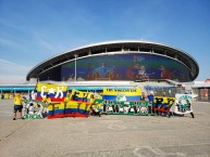 Trapo - Bandeira - Faixa - Telón - Trapo de la Barra: Frente Radical Verdiblanco • Club: Deportivo Cali • País: Colombia