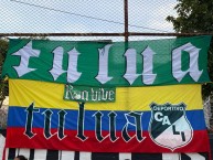 Trapo - Bandeira - Faixa - Telón - Trapo de la Barra: Frente Radical Verdiblanco &bull; Club: Deportivo Cali &bull; País: Colombia