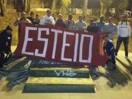Trapo - Bandeira - Faixa - Telón - "ESTEIO" Trapo de la Barra: Guarda Popular • Club: Internacional • País: Brasil