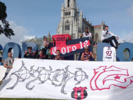 Trapo - Bandeira - Faixa - Telón - "Manga 12 los de coro" Trapo de la Barra: La 12 • Club: Alajuelense • País: Costa Rica