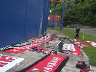Trapo - Bandeira - Faixa - Telón - Trapo de la Barra: La 12 &bull; Club: Alajuelense &bull; País: Costa Rica