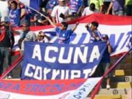 Trapo - Bandeira - Faixa - Telón - "Acuña corrupto trapo dedicado al presidente del club rival de Trujillo UCV" Trapo de la Barra: La 12 Tricolor • Club: C.A. Mannucci