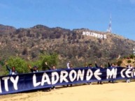 Trapo - Bandeira - Faixa - Telón - "MONTERREY LADRON DE MI CEREBRO" Trapo de la Barra: La Adicción • Club: Monterrey • País: México