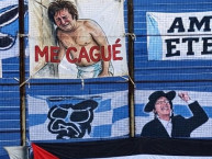 Trapo - Bandeira - Faixa - Telón - "Dedicada a Milei" Trapo de la Barra: La Banda de la Flaca &bull; Club: Gimnasia y Esgrima Jujuy &bull; País: Argentina
