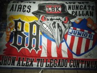 Trapo - Bandeira - Faixa - Telón - Trapo de la Barra: La Banda de Los Kuervos &bull; Club: Junior de Barranquilla