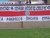 Trapo - Bandeira - Faixa - Telón - "TRAPO LA PANDILLA BASVRA RIMAC" Trapo de la Barra: La Banda del Basurero • Club: Deportivo Municipal
