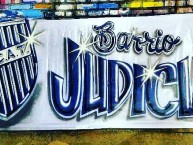 Trapo - Bandeira - Faixa - Telón - "judicial tombino" Trapo de la Barra: La Banda del Expreso • Club: Godoy Cruz • País: Argentina