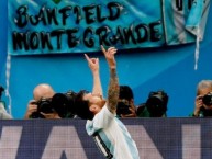 Trapo - Bandeira - Faixa - Telón - "Trapo de Messi, Mundial Rusia" Trapo de la Barra: La Banda del Sur • Club: Banfield • País: Argentina