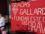 Trapo - Bandeira - Faixa - Telón - "El club que fundó Gallardón" Trapo de la Barra: La Banda Descontrolada • Club: Los Andes